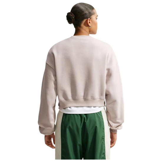 Nike Γυναικείο φούτερ Studio Fleece Medium Weight Oversized Cropped Crew